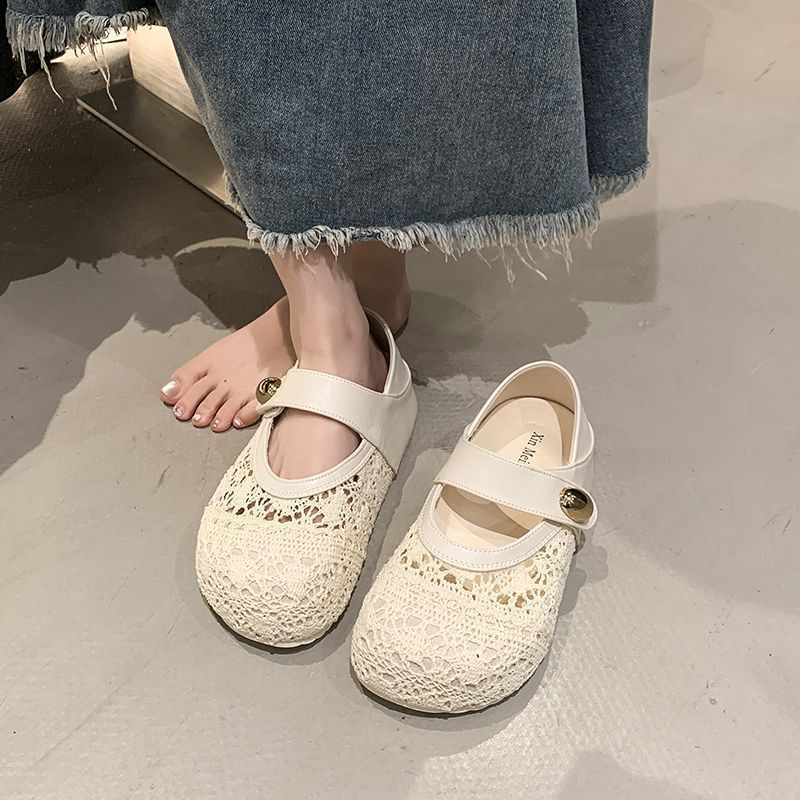 編織鏤空透氣厚底鞋女鞋