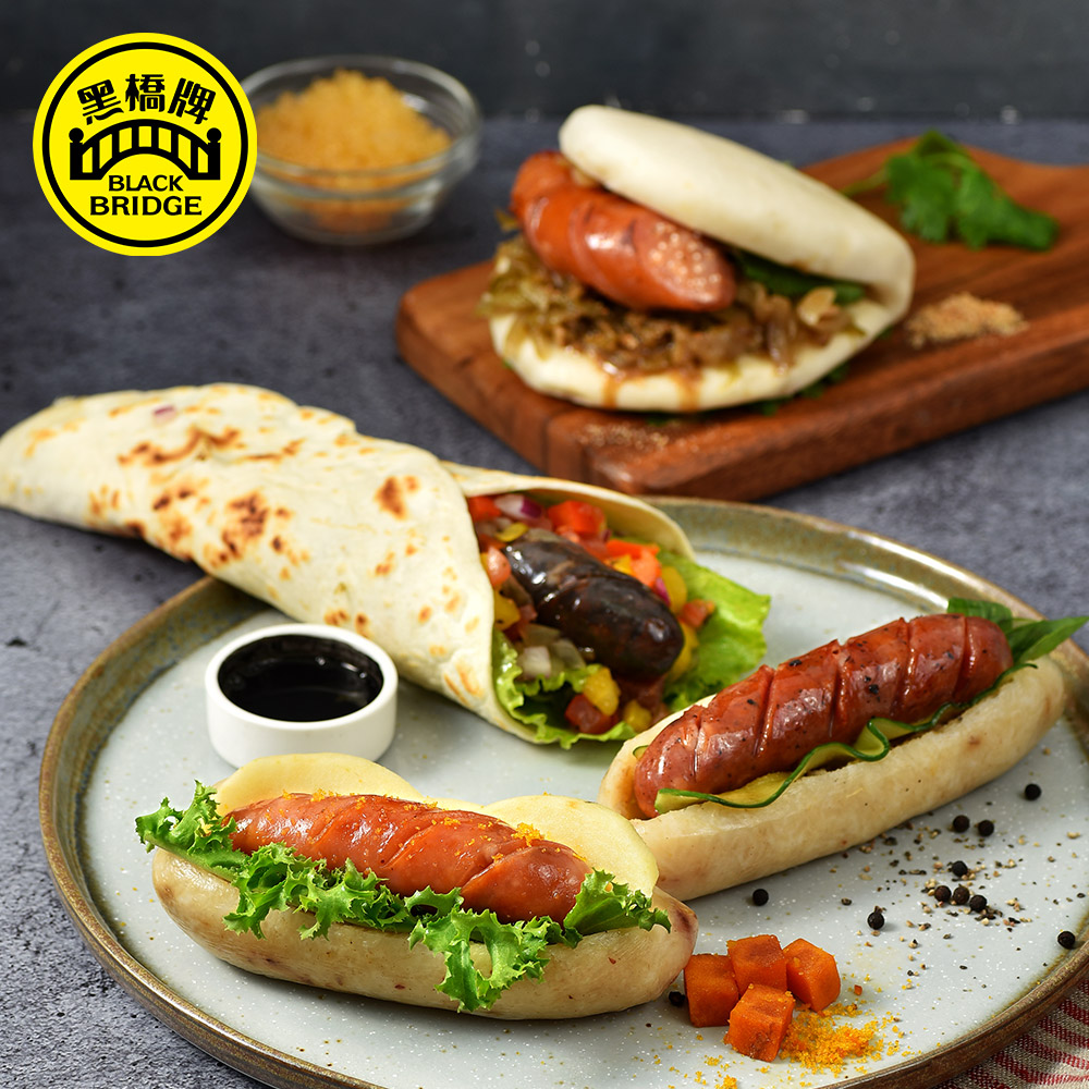 黑橋牌超熱銷風味香腸任選(飛魚卵/芥末飛魚卵/墨魚/章魚燒風味)