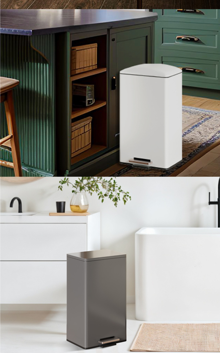 (2025 八月)【ANDYMAY2】格拉斯高質感靜音緩降不鏽鋼垃圾桶(OH-Q604)