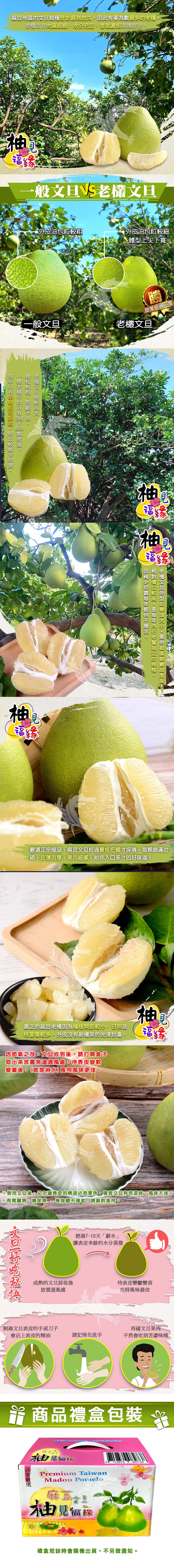 【柚見福緣】麻豆50年老欉文旦A級禮盒5斤/盒(4-6顆/盒)