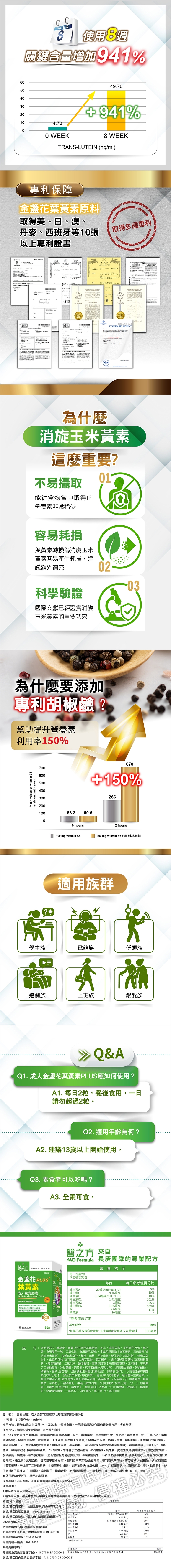 【台塑生醫】成人金盞花葉黃素PLUS複方膠囊(60粒/瓶)