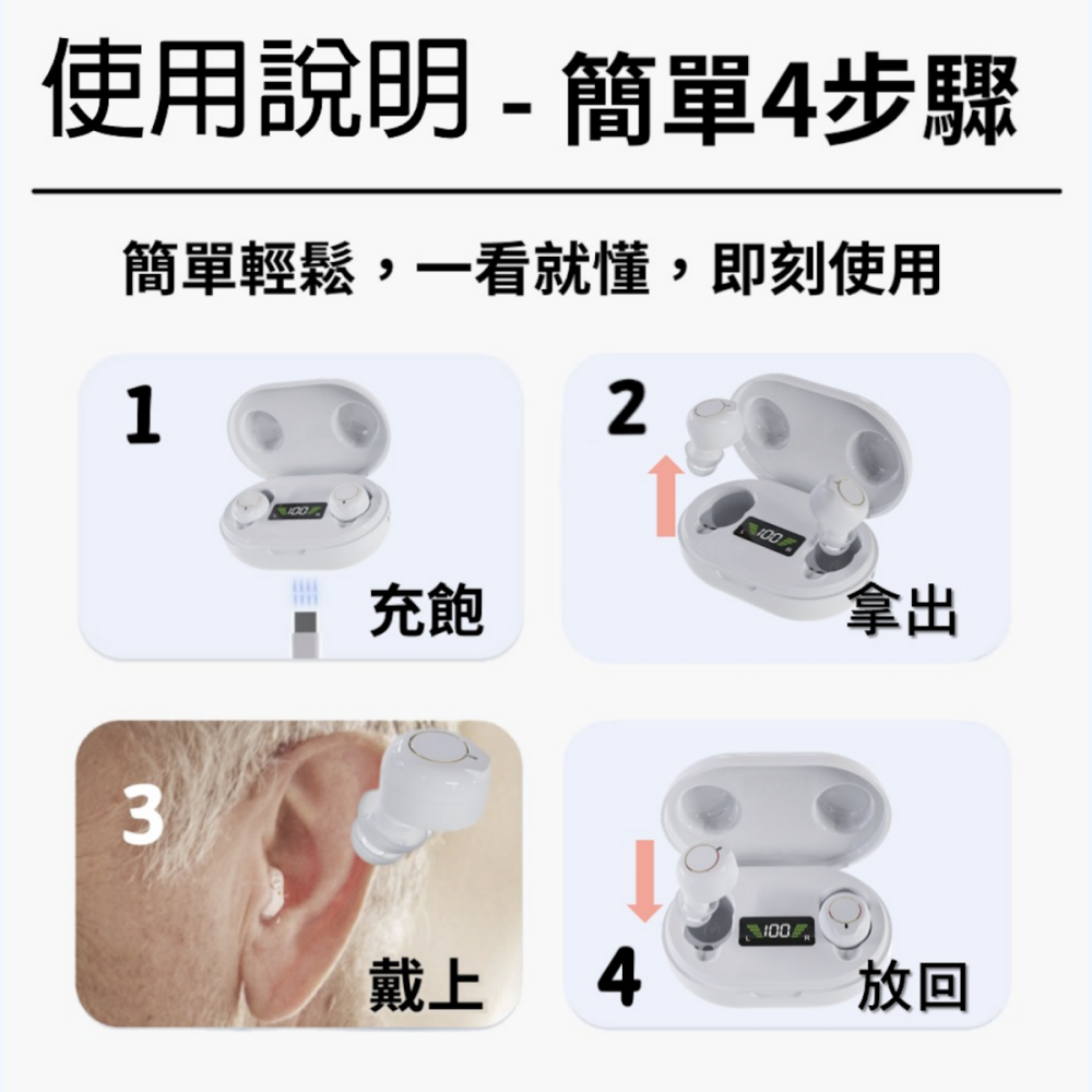 Osmile HW-R1 銀髮 輔聽耳機 RZ