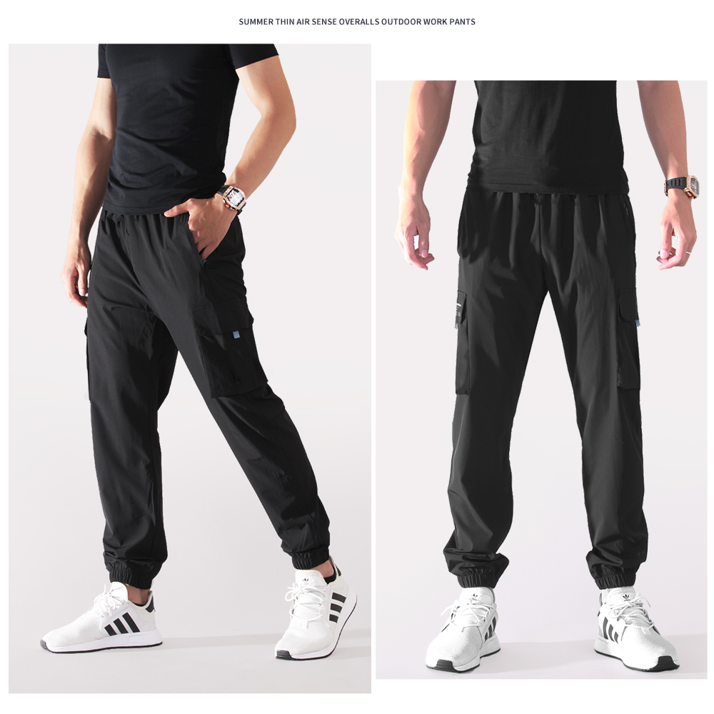 吸濕排汗速乾 降溫透氣 彈性伸縮 大口袋 薄工作長褲