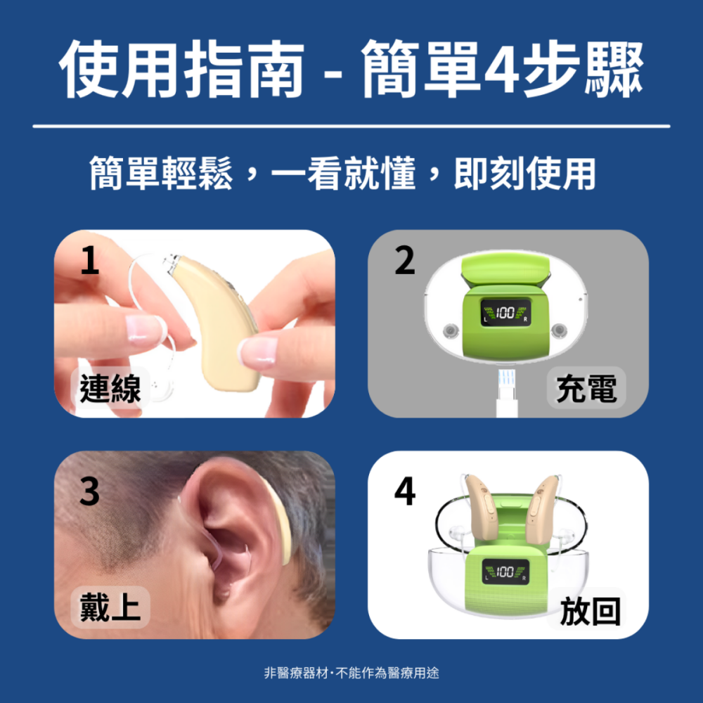 Osmile HW-E1 銀髮 輔聽耳機 RZ (福利機) 