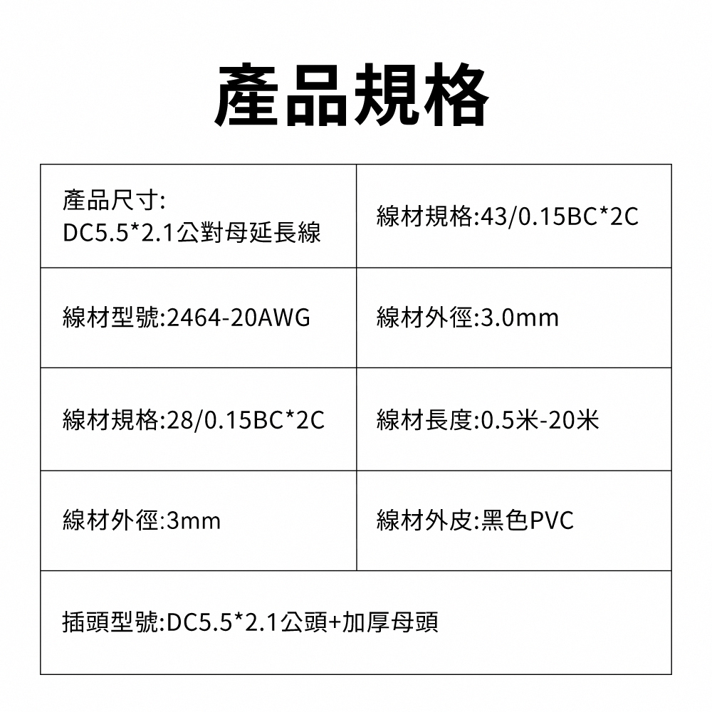 【DTAudio 聆翔】DC延長線  DC延長線 監控電源延長 安全攝影機線 DC公對母延伸線 轉接器