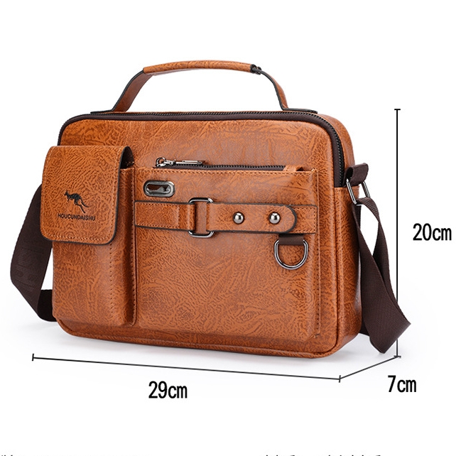 工作包男士斜背包出差商務復古歐美外貿辦公手提包