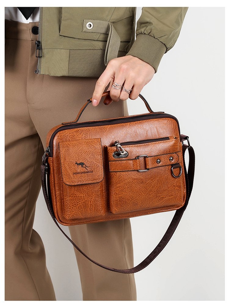 工作包男士斜背包出差商務復古歐美外貿辦公手提包