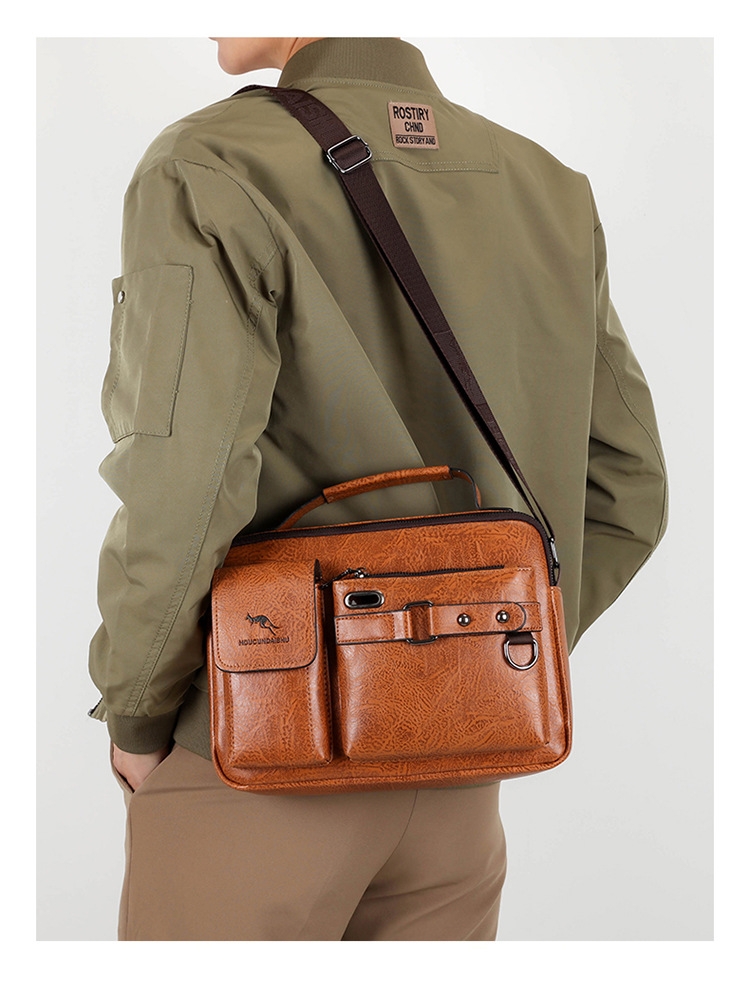 工作包男士斜背包出差商務復古歐美外貿辦公手提包