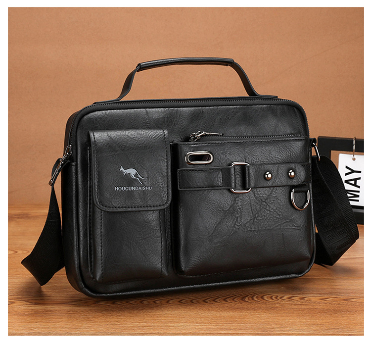工作包男士斜背包出差商務復古歐美外貿辦公手提包