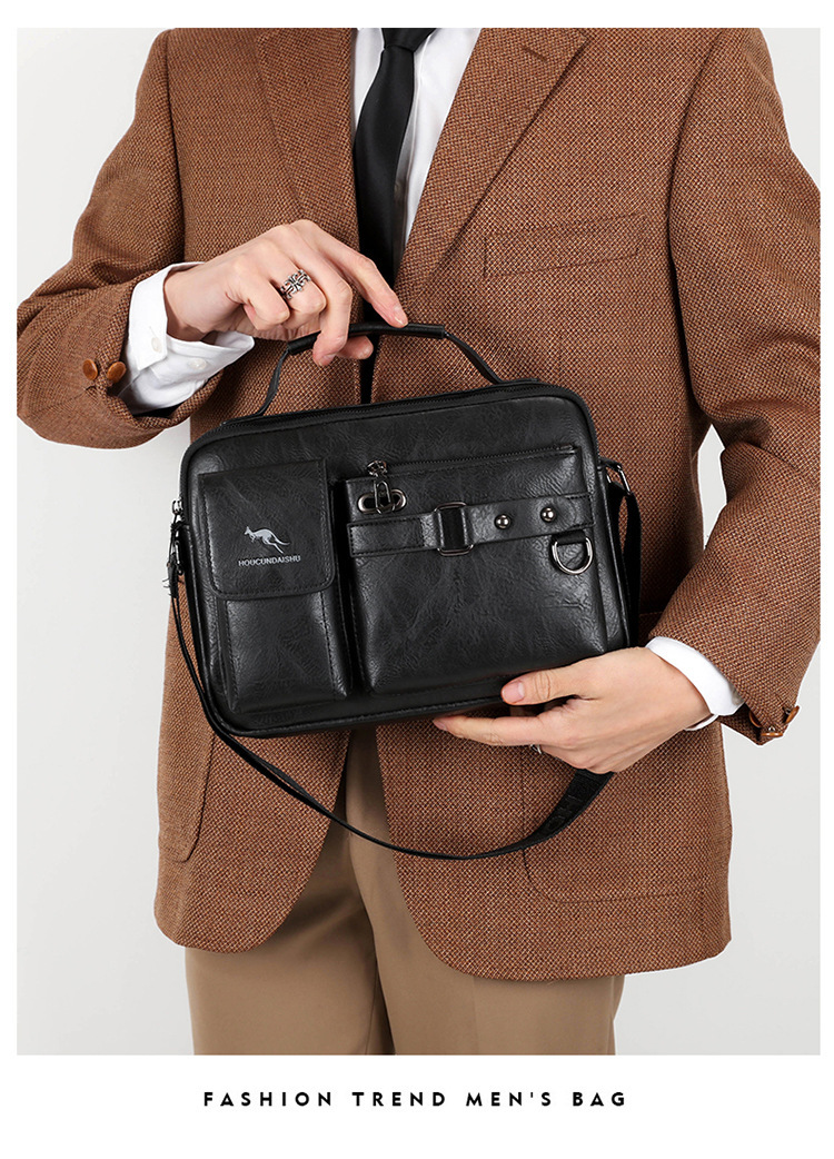 工作包男士斜背包出差商務復古歐美外貿辦公手提包
