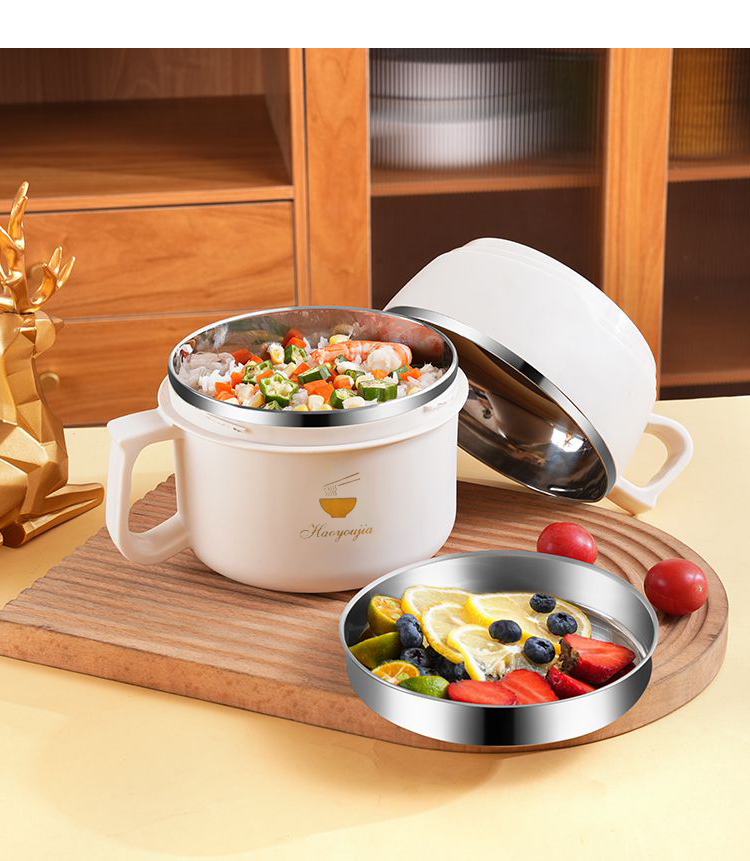 雙層隔熱大地色不鏽鋼保溫碗-2200ml