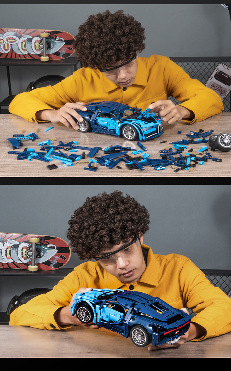 布加迪威龍拼裝積木賽車