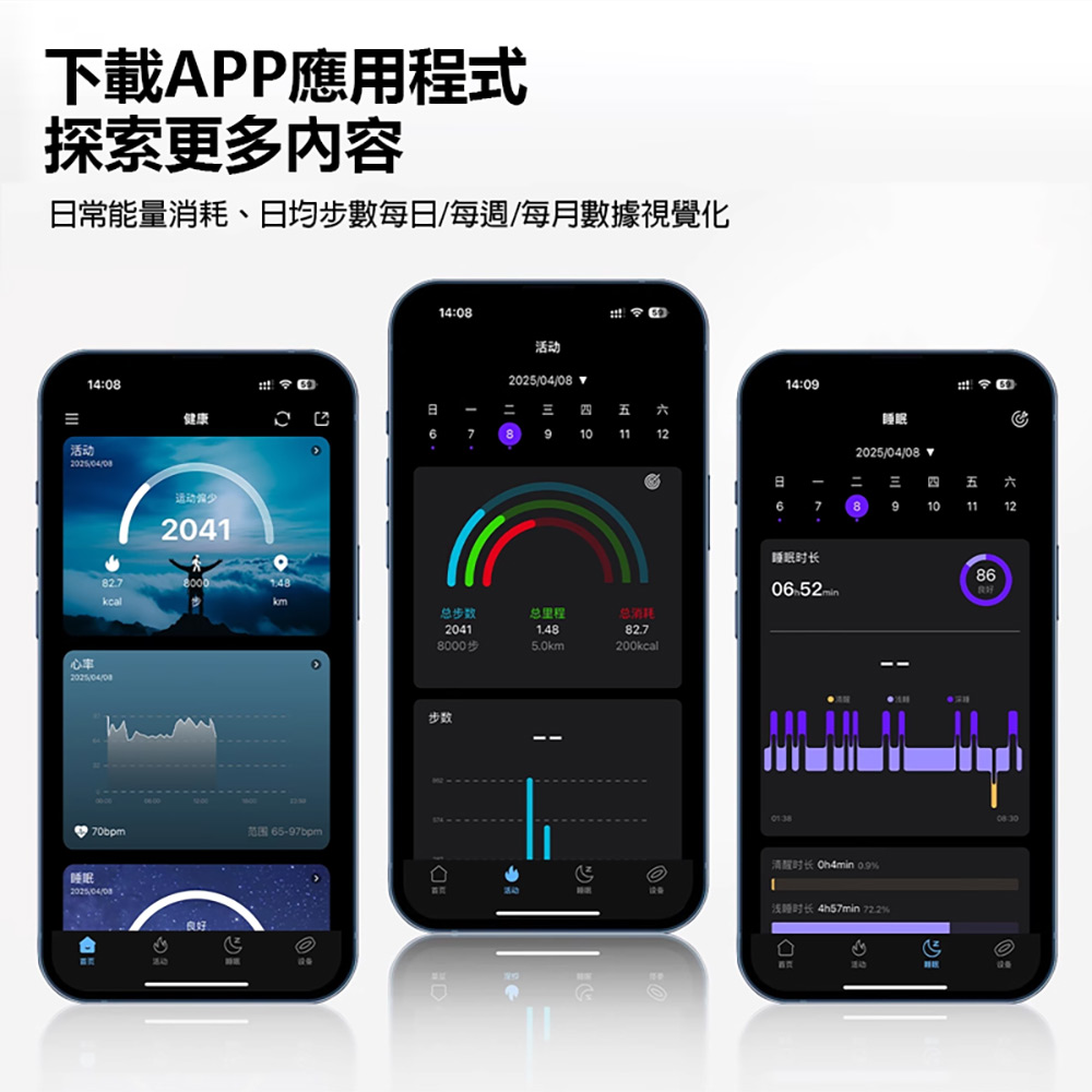 BLR-SY01 螢幕顯示觸控智能戒指 附充電盒(24小時監測 健康/心率/睡眠管理 運動模式 遠程遙控拍照)