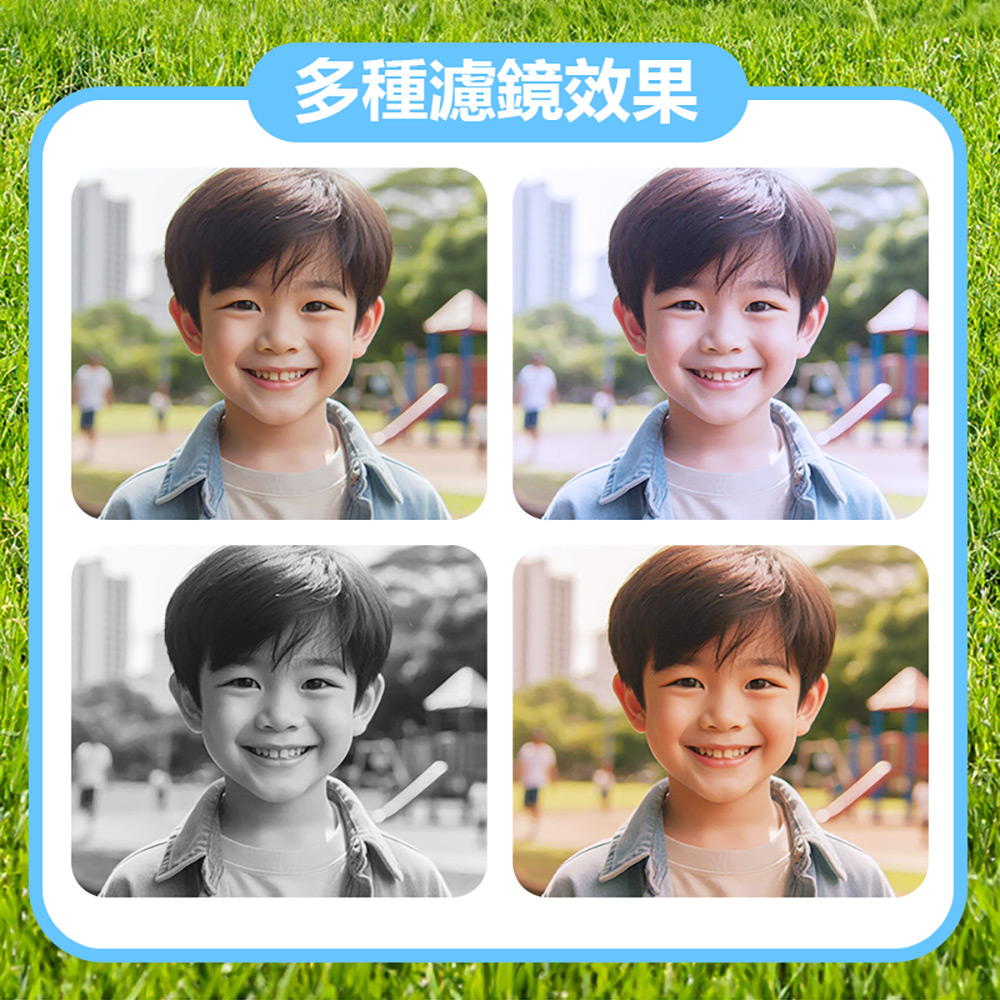 YT-A1 AI學習高畫質兒童相機 贈32GTF卡(AI識物 人像特效 藝術照片 前800後600萬像素拍照 1080P錄影)