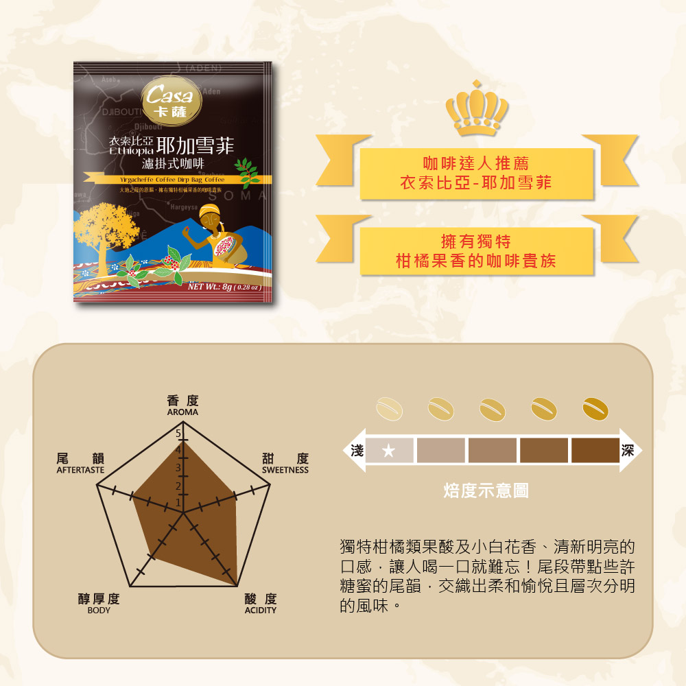 【Casa卡薩】世界莊園單品濾掛咖啡綜合100入