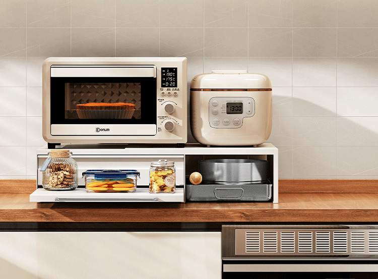 【ANDYMAY2】摩卡抽屜式咖啡收納架-可延伸作業空間 46CM(OH-K504)