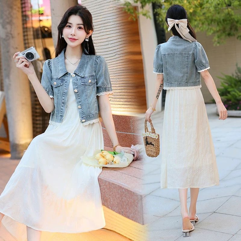 耐穿好搭風牛仔短袖牛仔外套