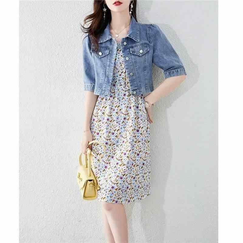 耐穿好搭風牛仔短袖牛仔外套