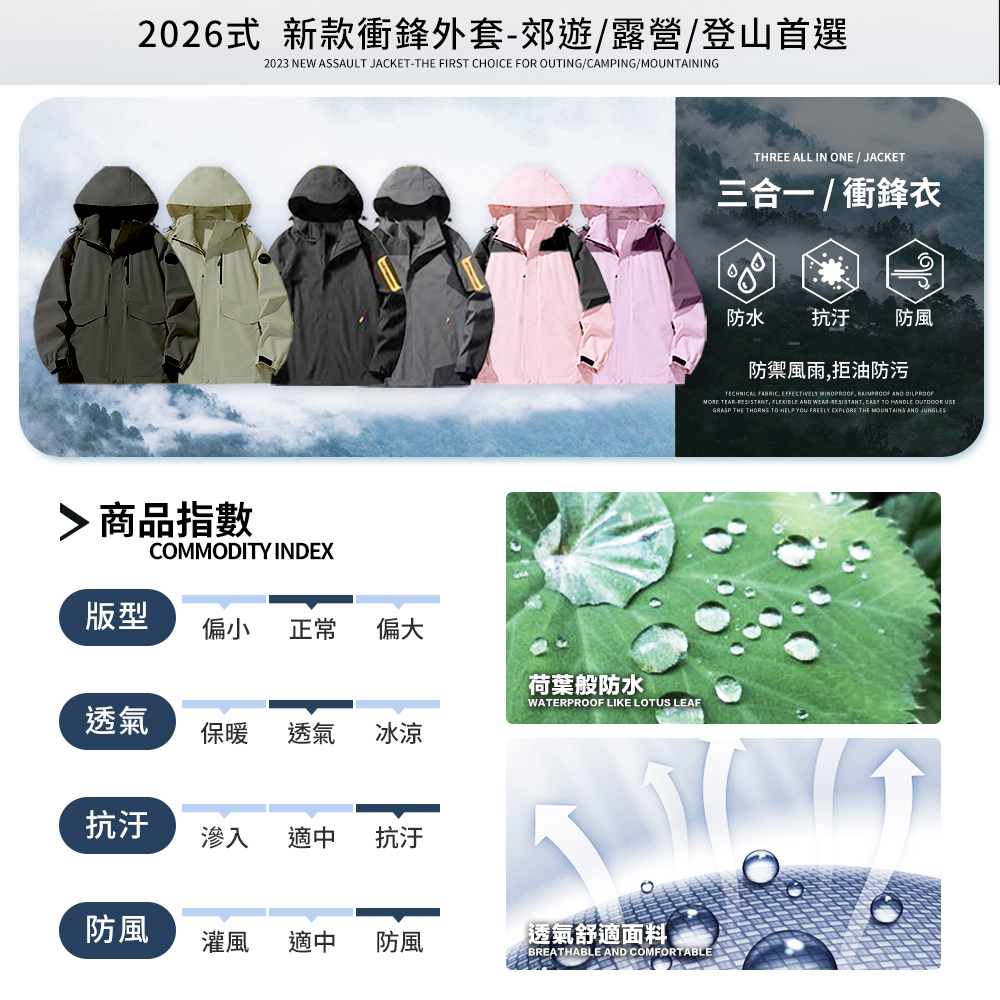 輕量防風防潑水 防曬戶外機能衝鋒外套(防風防潑水防曬薄外套) #25888