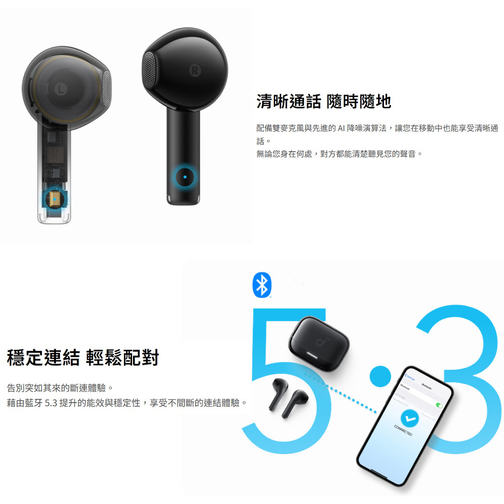 Soundcore聲闊K20i(A3994)半入耳式無線藍牙耳機