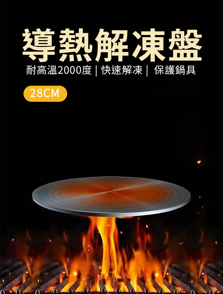 多功能快速導熱解凍盤28cm