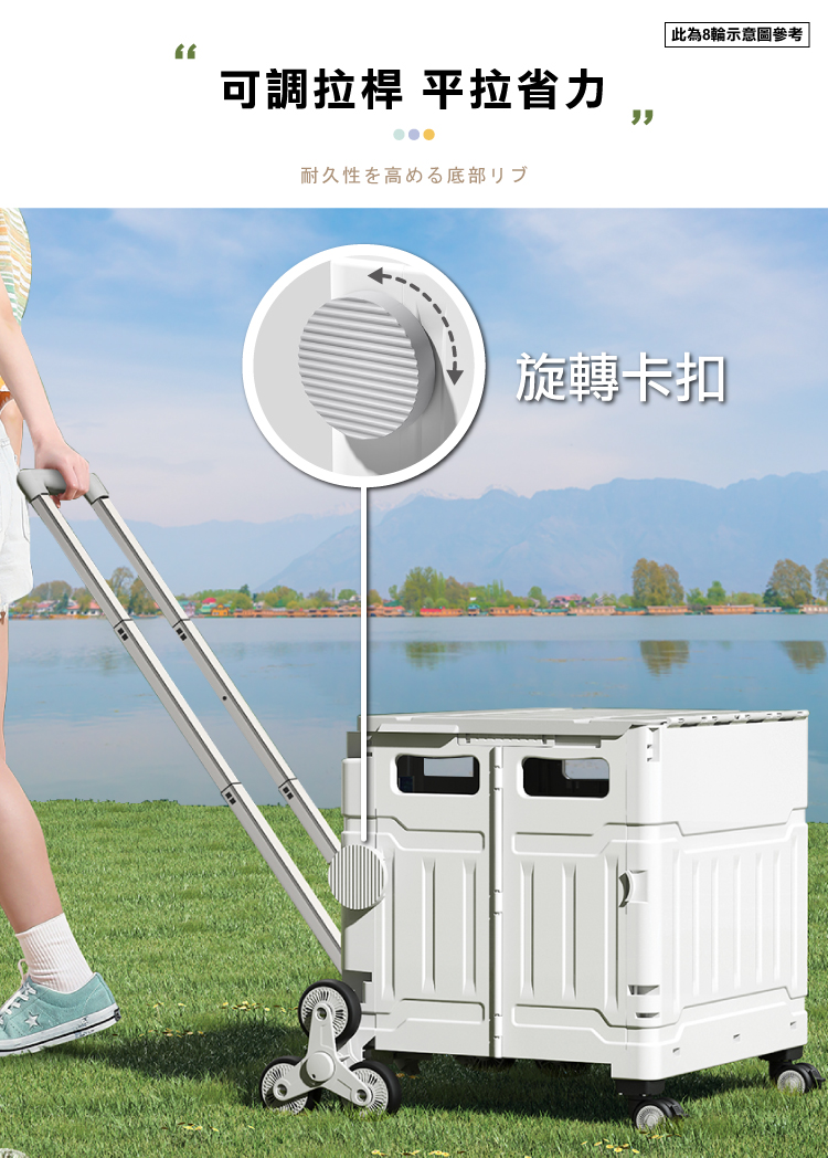 【ANDYMAY2】平拉式8輪爬梯折疊收納車(OH-Q300)