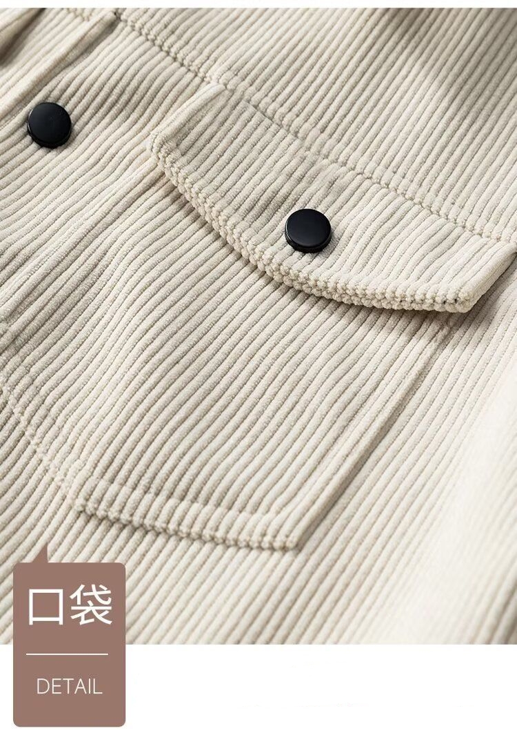 春秋季燈芯絨美式復古痞帥男外套夾克