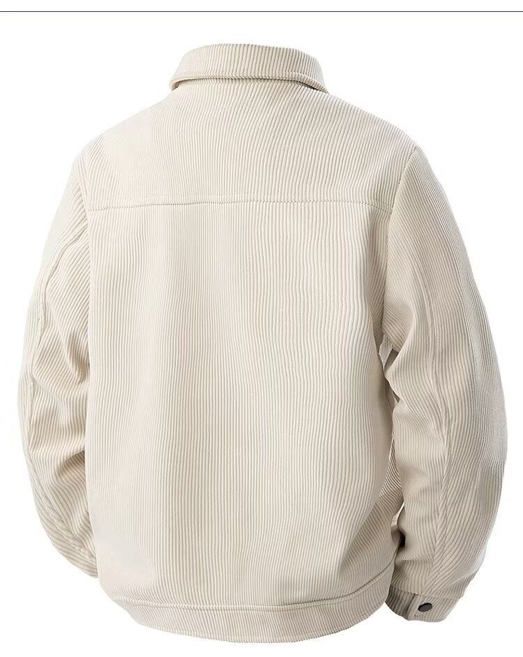 春秋季燈芯絨美式復古痞帥男外套夾克