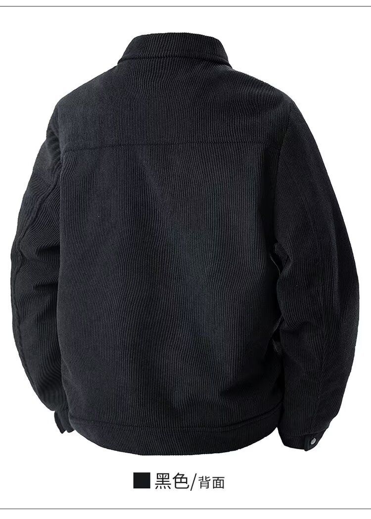 春秋季燈芯絨美式復古痞帥男外套夾克