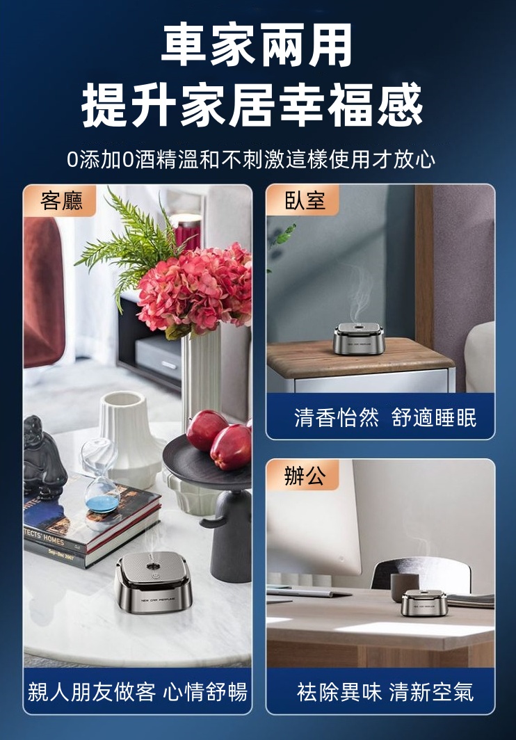 車用智能香薰機(內附5種香味)