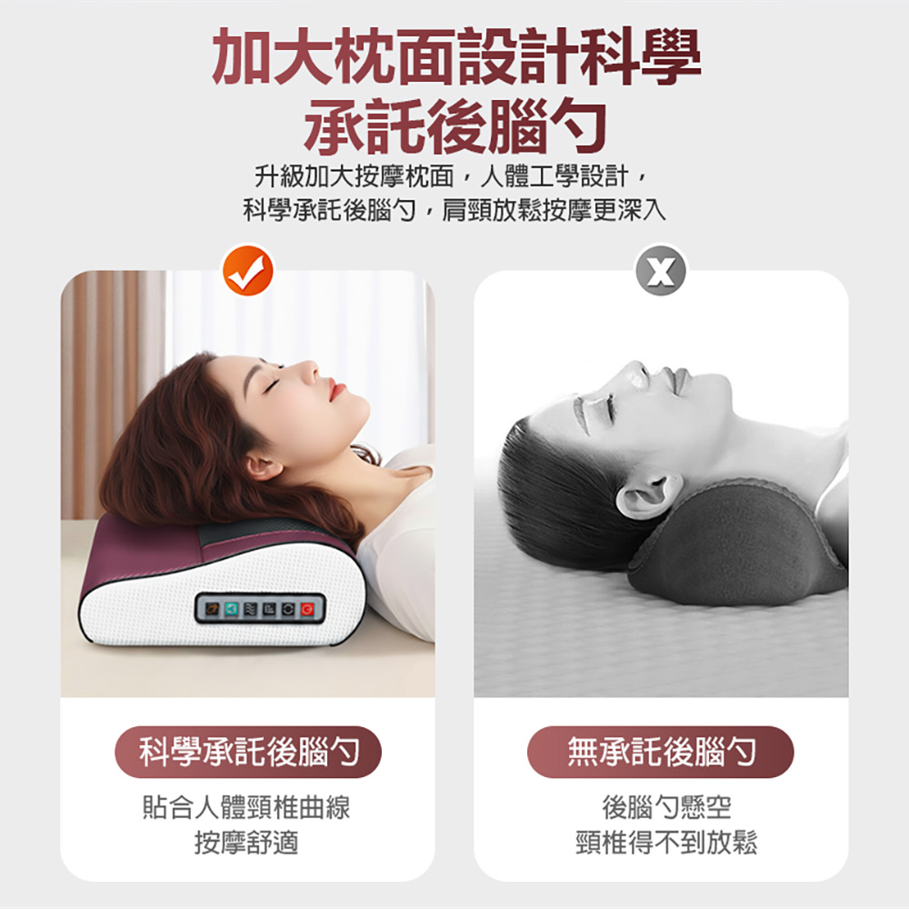 NSM-P14 多功能頸部按摩器(三檔力度 溫感熱敷 20按摩頭 揉捏推拿 全身通用)