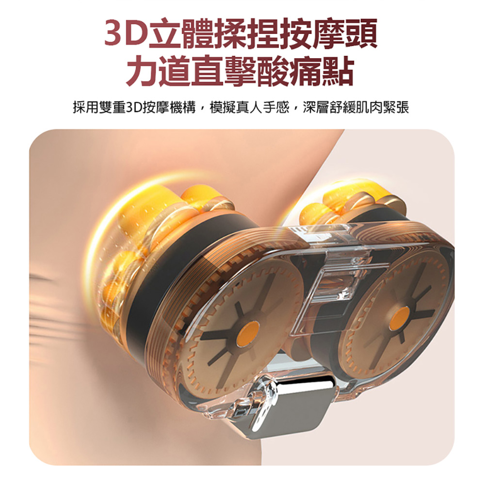 NSM-P14 多功能頸部按摩器(三檔力度 溫感熱敷 20按摩頭 揉捏推拿 全身通用)