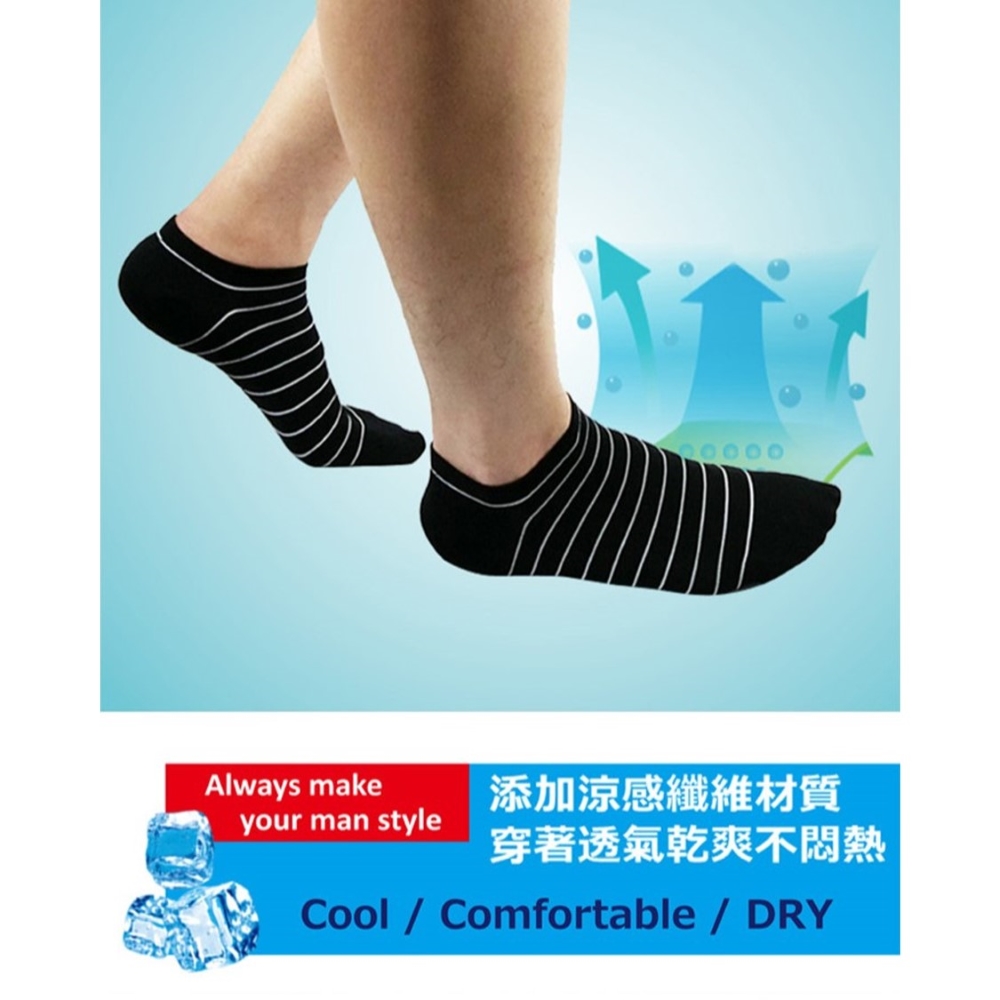 MIT尼克加大涼感船型襪