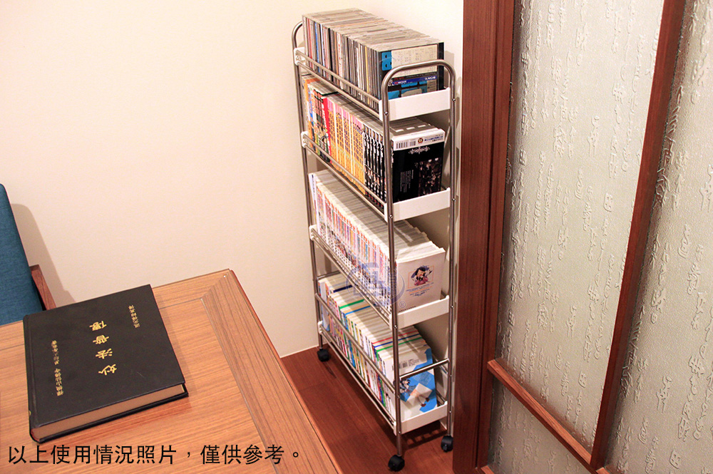 【百鈴】卡豪收不鏽鋼四層活動置物架