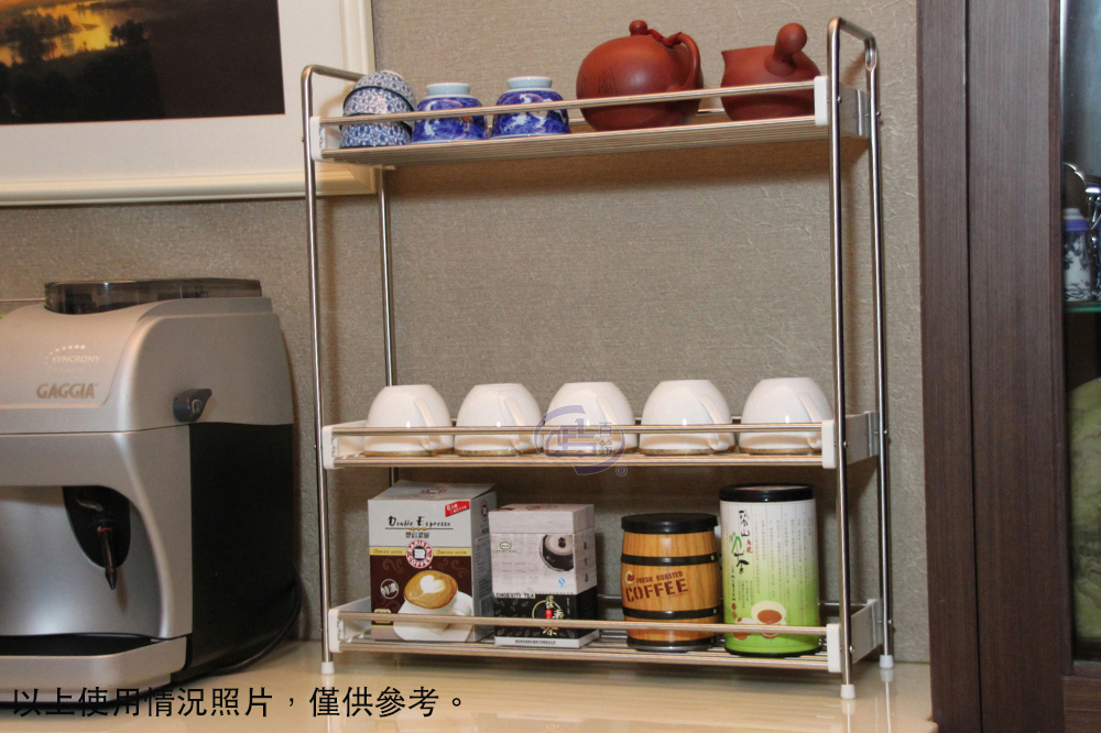 【百鈴】卡豪收不鏽鋼三層置物架