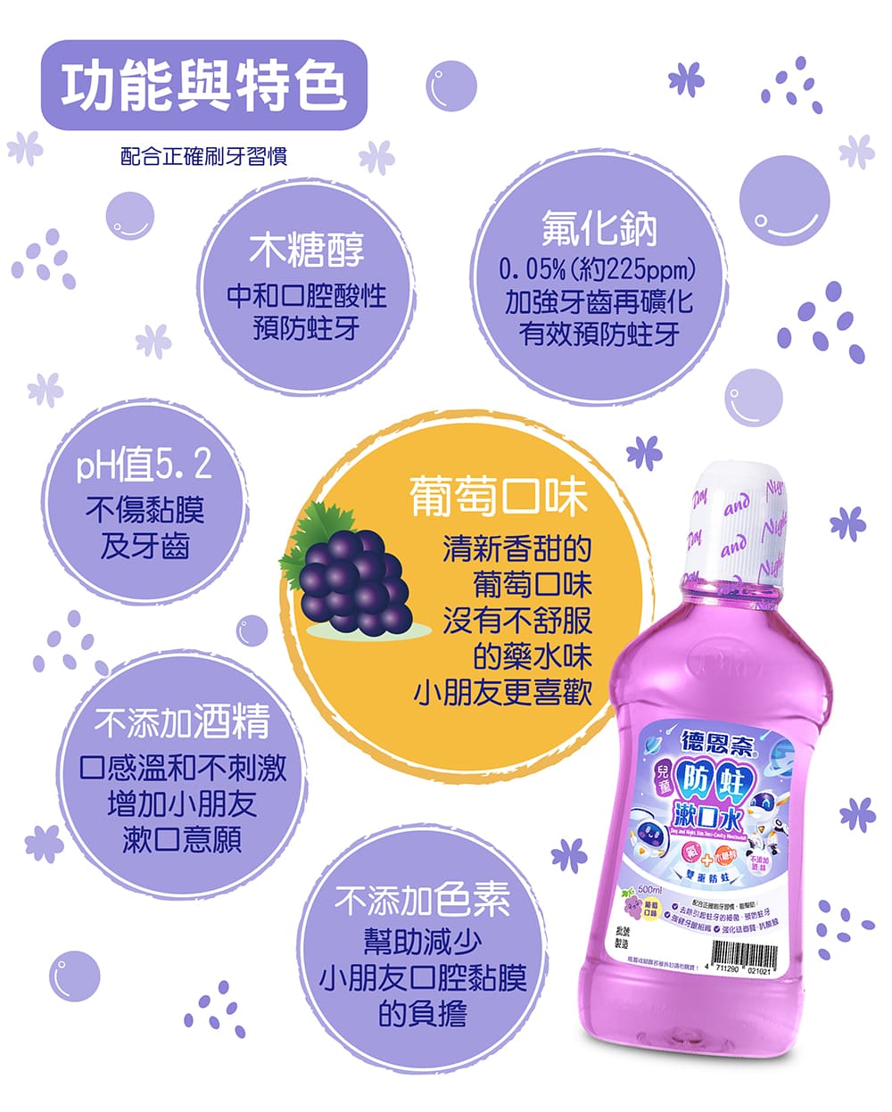 【德恩奈】漱口水獨立隨身包 (8包/盒) 深層潔淨 清新雙效 兒童防蛀-限量贈玉米田牙線棒乙包-網