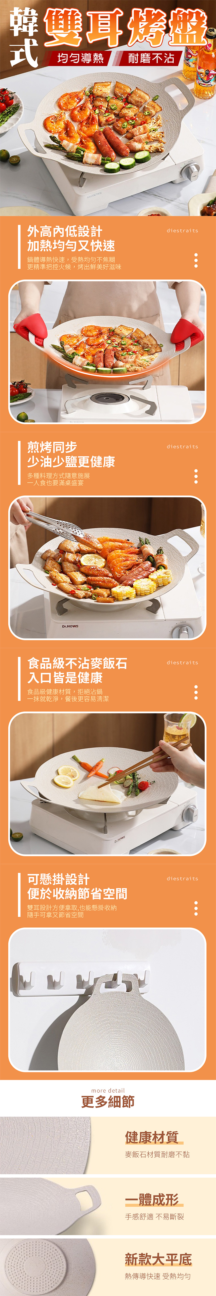 (A)韓式不沾雙耳烤盤