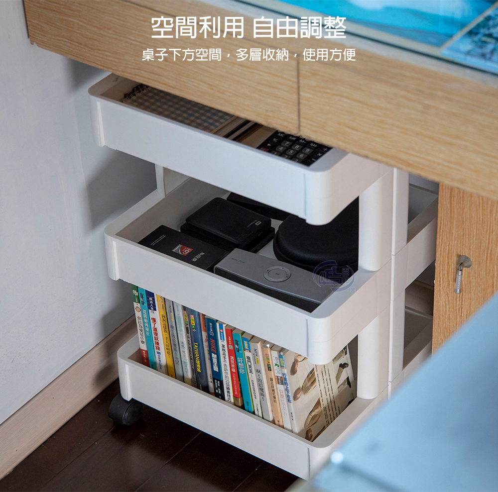 【百鈴】卡豪收靈活可移動中心支柱置物架