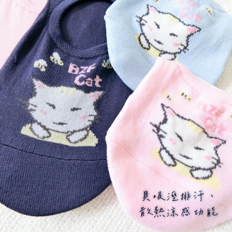 凱美棉業｜ 超值價 買六送六 MIT台灣製 超細纖維 涼感透氣船型襪 素面款 小貓款 12雙 22-26cm 