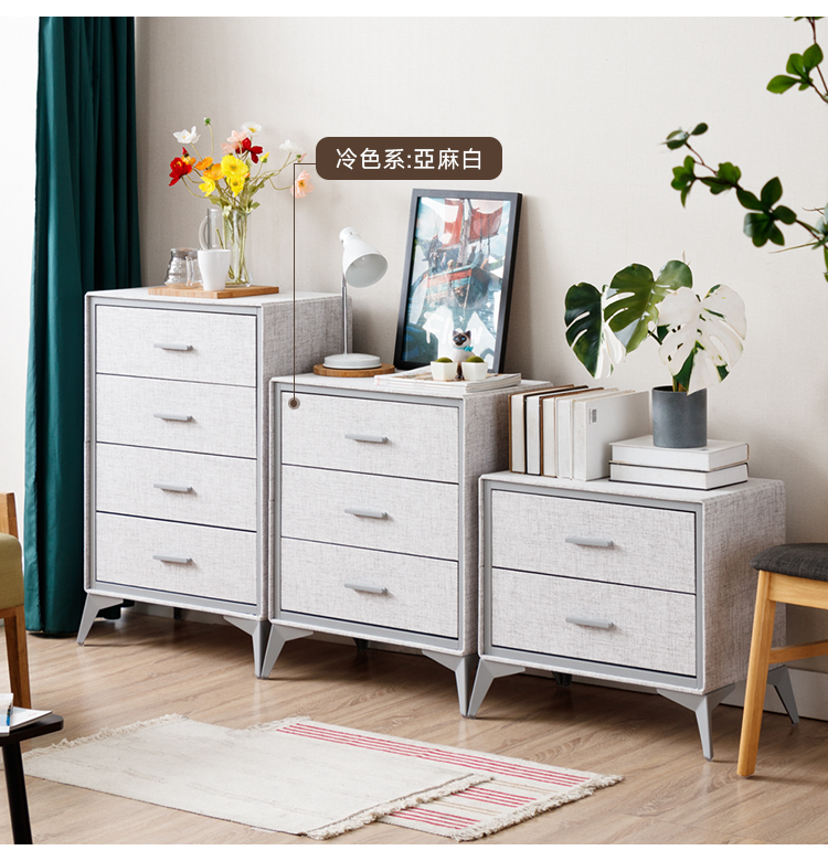 仿亞麻布紋二抽.三抽.四抽收納櫃