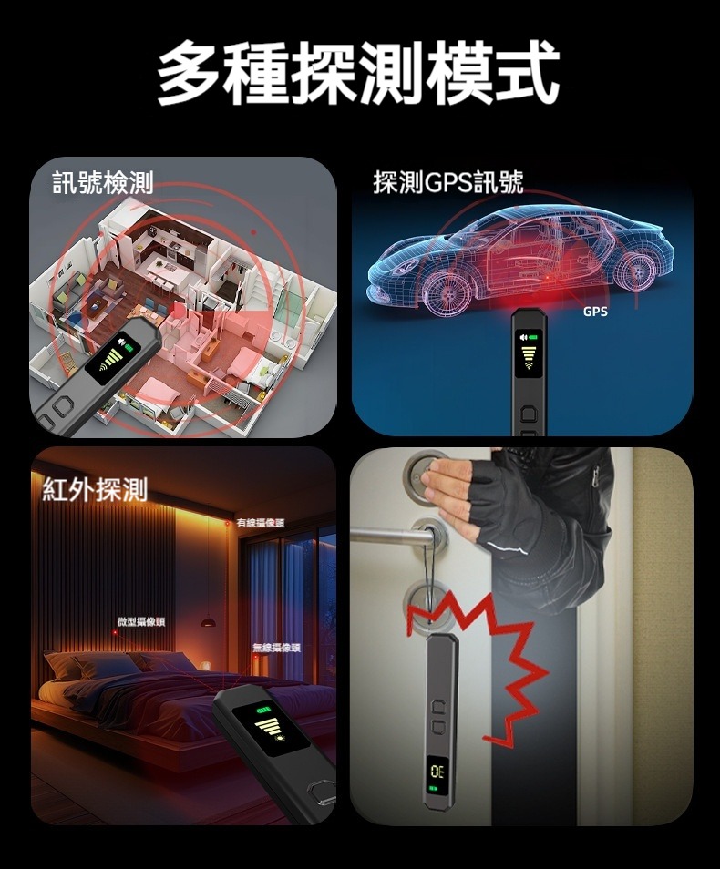 S6 迷你無線訊號探測器 防針孔 防偷拍 GPS 定位 