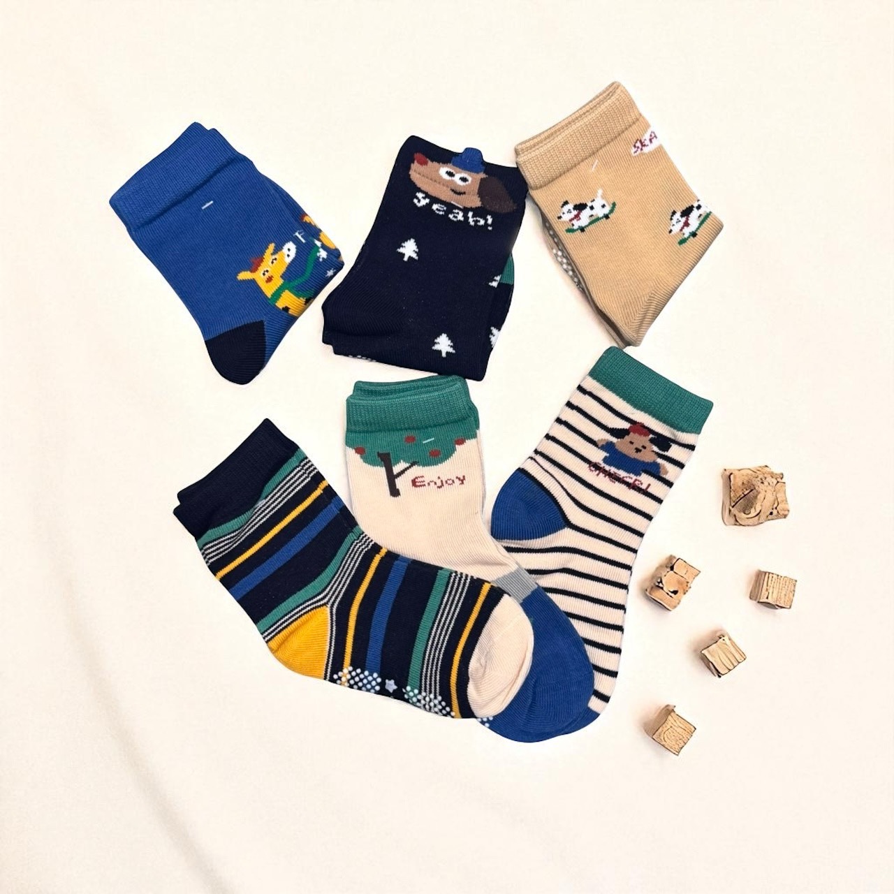 凱美棉業｜純棉止滑童襪 森林動物款 動物童襪 卡通童襪 可愛襪 男女寶寶襪