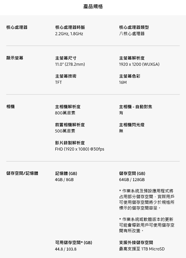 Samsung Galaxy Tab A9+ (4/64G) X210 WIFI 11吋平板