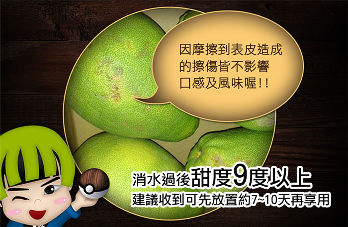 【築地一番鮮】65年以上金牌獎老欉花蓮小顆鶴岡文旦禮盒 