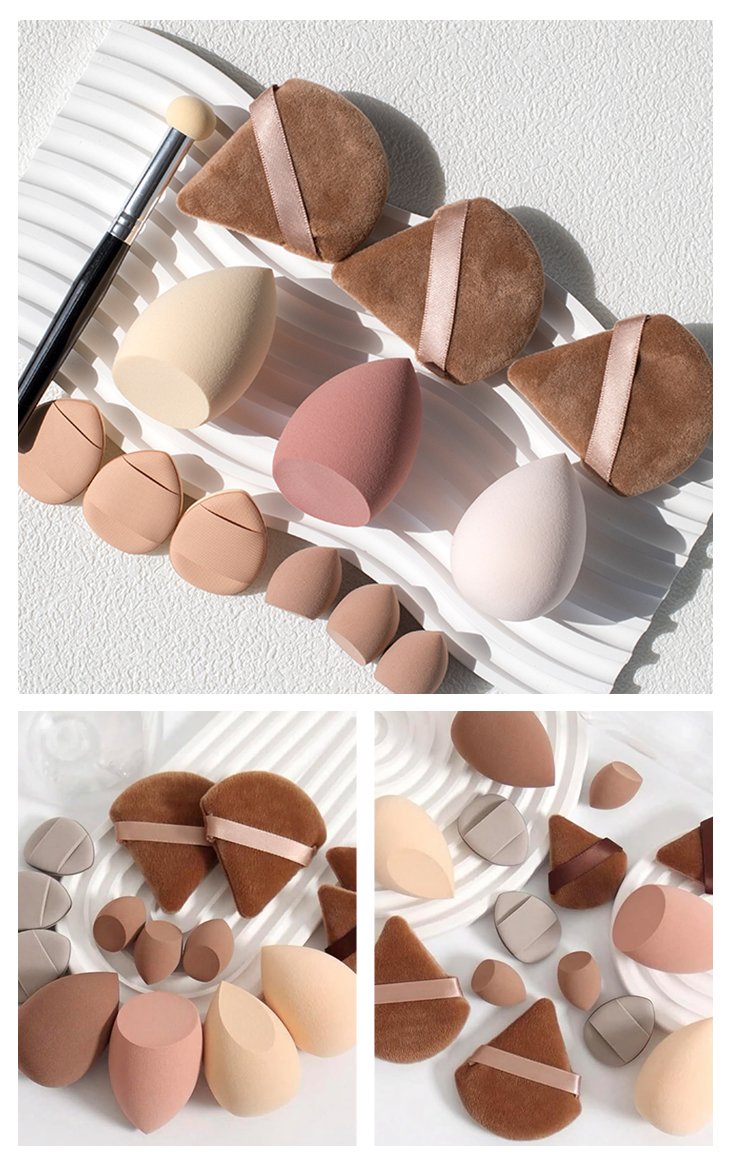 漂流瓶美妝蛋氣墊粉撲組 14件組 化妝工具 海綿 彩妝蛋 粉撲 化妝海綿 氣墊粉撲