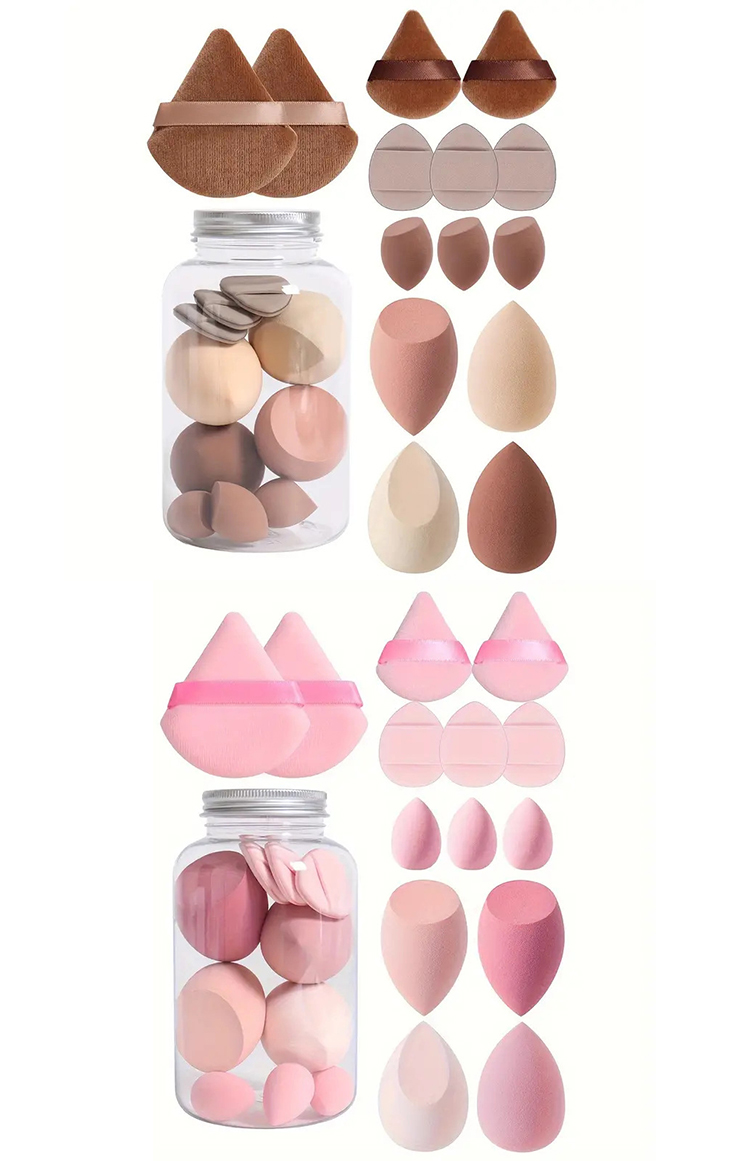 漂流瓶美妝蛋氣墊粉撲組 14件組 化妝工具 海綿 彩妝蛋 粉撲 化妝海綿 氣墊粉撲