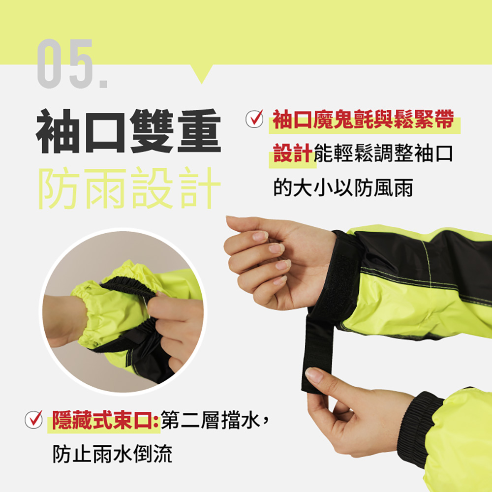 【鈦鴻牌】領口可調節-兩件式背包雨衣