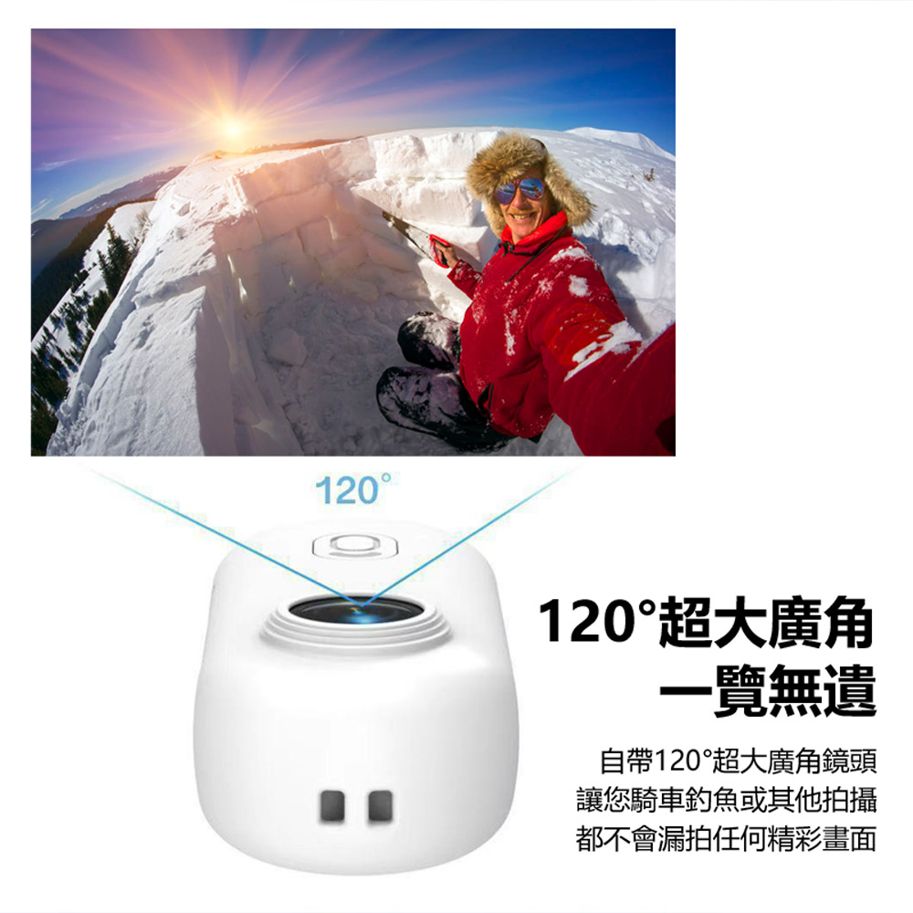 H88-SHOT 1080P帶磁吸拇指迷你小運動相機(WiFi連線 隨身便攜背夾 磁吸機身 微型相機 可邊充邊錄)