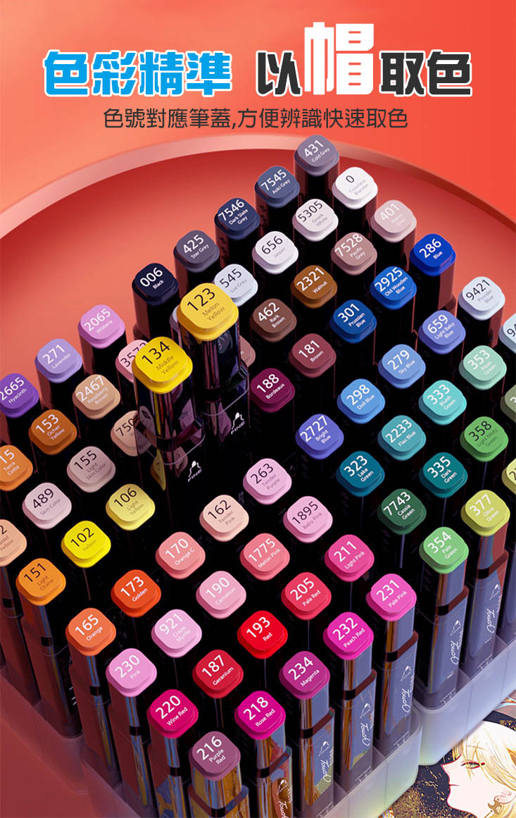 專業美術雙頭油性馬克筆-含底座筆袋 (24色/48色/80色) 麥克筆