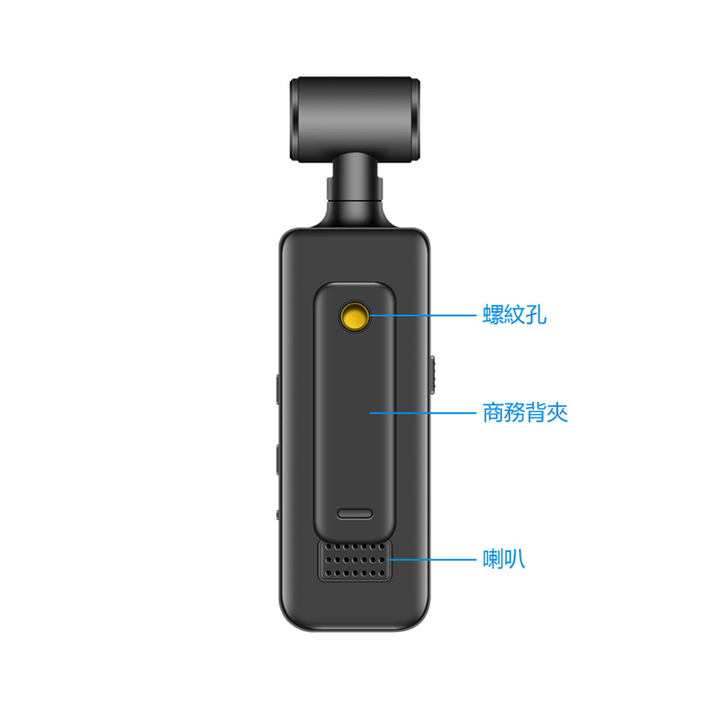 M12-4G SHOT 可插4G-SIM卡連網4K高畫質帶彩屏180度旋轉夜視鏡頭背夾運動攝影機(一鍵呼叫 雙向通話)